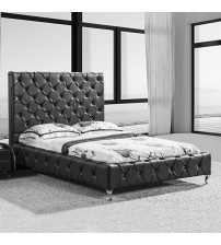 Serena Queen Leatherette Diamond Tufted Bed
